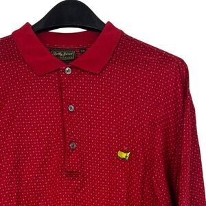 Masters Bobby Jones Mens XL 100% Cotton Short Sleeve Golf Polo Red Made in Italy